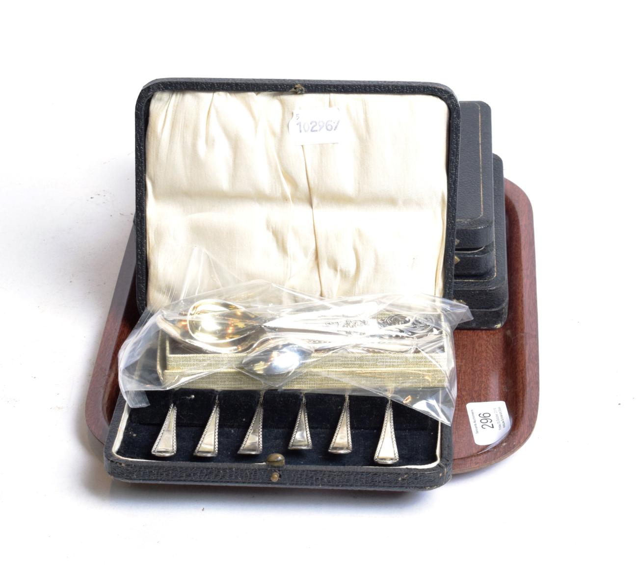 Lot 296 - Twelve Elizabeth II silver tea-knives, by Viners, Sheffield, 1954, each with filled handle and...