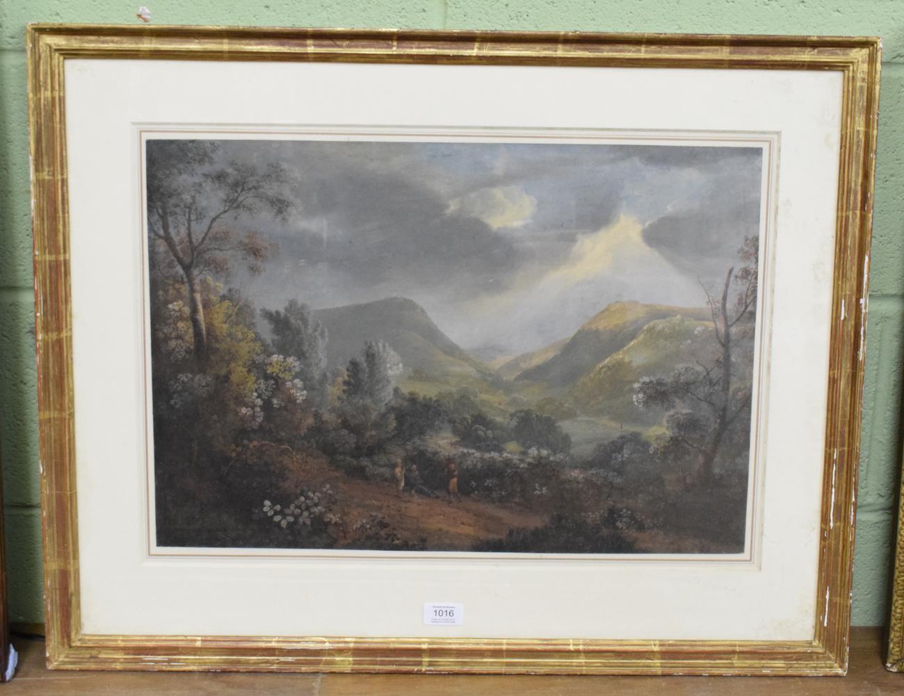 Lot 1016 - Attributed to John Inigo Richards, A view in the Lake District, gouache