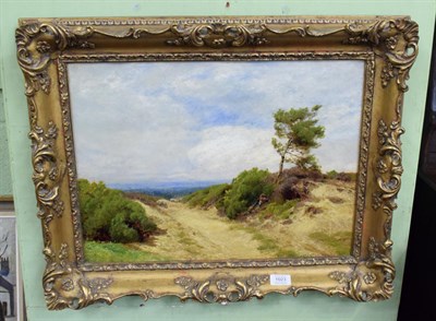 Lot 1023 - John Clayton Adams (1840-1906) Landscape with figure, signed, dated, oil on canvas