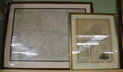 Lot 1042 - Dix, Thomas, Cumberland, 1818, hand-coloured, framed and glazed together with OS Map, Kirkby...