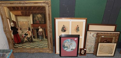 Lot 1058 - A collection of prints and reproduction maps to include works after Mable lucie Atwell, Kyd etc...