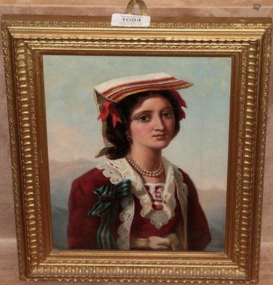 Lot 1084 - * Page 19th century, Portrait of a lady in the Italianate style, signed, oil on board