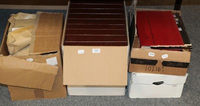 Lot 1097 - Four boxes of stamps, some in albums, most loose