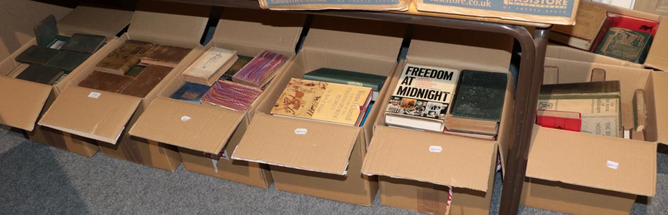 Lot 1100 - Seven boxes of assorted books on topics including literature, religion and history