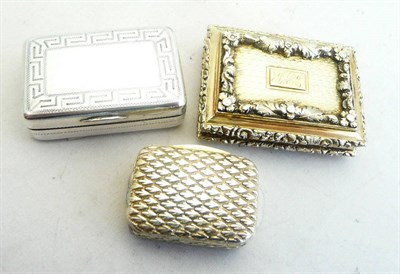 Lot 582 - A William IV Silver Gilt Vinaigrette, Nathaniel Mills, Birmingham 1836, of rectangular form...