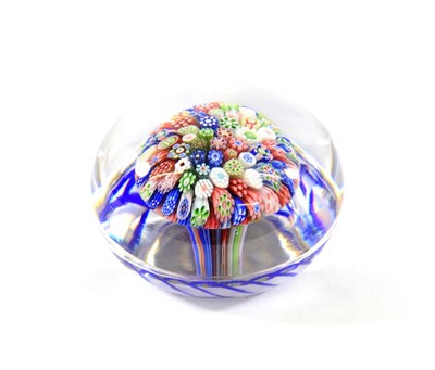 Lot 15 - A Baccarat Close Packed Mushroom Paperweight, circa 1850, the central tuft with various canes...