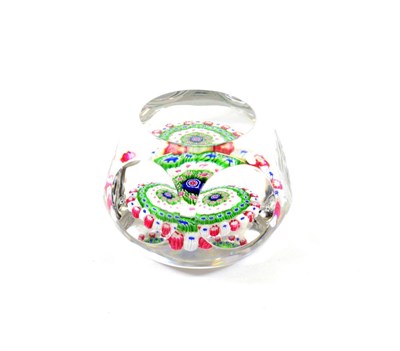 Lot 17 - A Baccarat Faceted Concentric Millefiori Paperweight, mid 19th century, with four circles of...