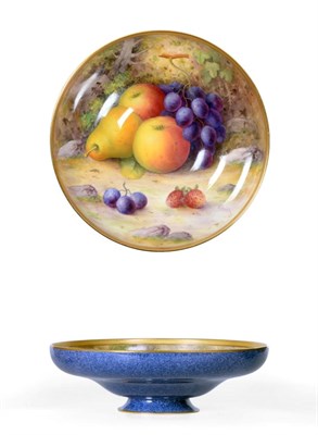 Lot 43 - A Royal Worcester Porcelain Bowl, by Albert Shuck, 1920, of ogee circular form, painted with a...