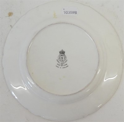 Lot 44 - A Royal Worcester Porcelain Plate, by Horace Price, 1959, of shaped circular form, painted with...