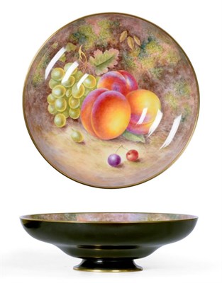 Lot 45 - A Royal Worcester Porcelain Bowl, by Harry Ayrton, 1957, painted with a still life of fruit on...