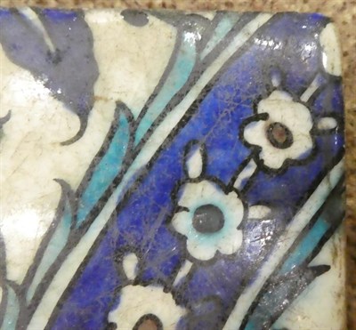 Lot 52 - A Damascus Pottery Tile, circa 1580, from the same series, 22cm by 24cm