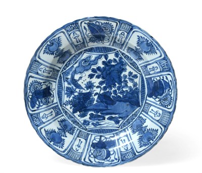 Lot 60 - A Chinese Kraak Porcelain Dish, late Ming Dynasty, circa 1720, typically painted in underglaze blue