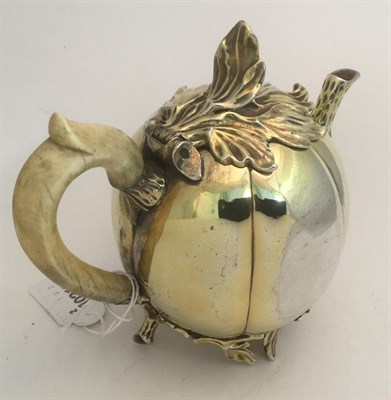 Lot 89 - A Dutch Silver-Gilt Teapot, Maker's Mark Rubbed, Probably by Engelbart Joosten, The Hague,...