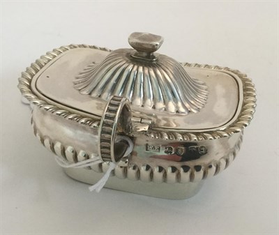 Lot 92 - A George III Silver Mustard-Pot, by William Eaton, London, 1814, oblong and with fluted sides, with