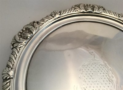 Lot 95 - A George III Silver Salver, by Samuel Hennell and John Terry, London, 1814, shaped circular and...