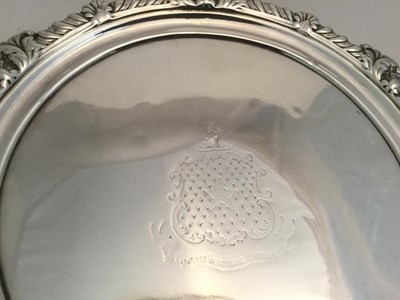 Lot 95 - A George III Silver Salver, by Samuel Hennell and John Terry, London, 1814, shaped circular and...