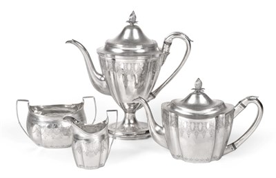 Lot 107 - A Four-Piece George III Silver Tea and Coffee-Service, by Peter and Ann Bateman, London, 1798,...