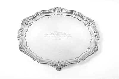 Lot 116 - A George V Silver Salver of Newcastle Interest, by Atkin Brothers, Sheffield, 1918, shaped circular