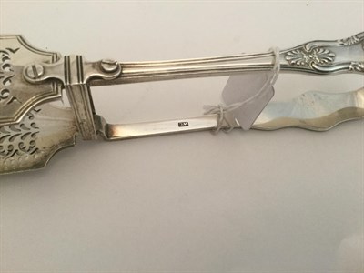 Lot 121 - A Pair of George IV Silver Asparagus-Tongs, by William Chawner, London, 1828, King's pattern,...