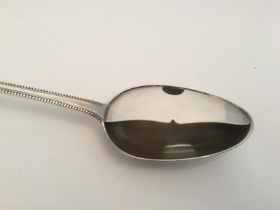Lot 123 - A George III Silver Straining Spoon, by William Eley and George Pierrepoint, London, Possibly 1777