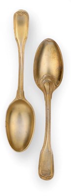 Lot 125 - A Set of Twelve German Silver-Gilt Teaspoons, Maker's Mark AW Conjoined, Augsburg, Apparently 1803