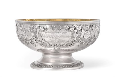 Lot 128 - A George IV Scottish Silver Punch-Bowl, by David McDonald, Glasgow, 1826, tapering cylindrical...