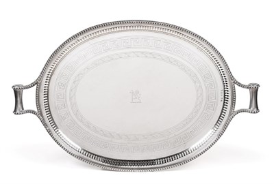 Lot 143 - A Victorian Silver Tray, Maker's Mark Rubbed, Probably by James Dixon and Son, Sheffield, 1874,...