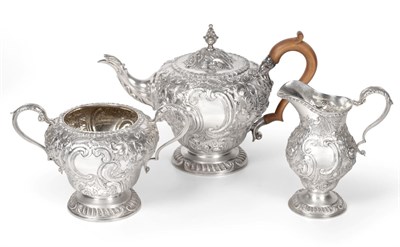 Lot 159 - A Three-Piece George V Silver Tea-Service, by Charles Stuart Harris, London, 1912, each piece...