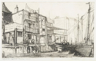 Lot 606 - Graham Vivian Sutherland (1903-1980) "Moss's Wharfe, Greenwich" Signed in the margin, inscribed...