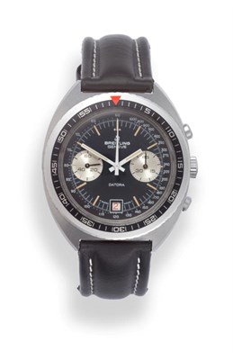 Lot 168 - A Stainless Steel Calendar Chronograph Wristwatch, signed Breitling, Geneve, model: Datora,...