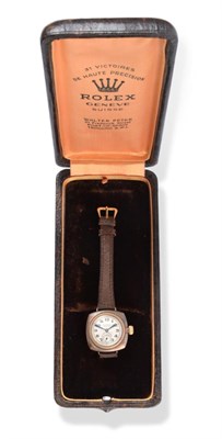 Lot 182 - An Art Deco 9ct Gold Wristwatch, signed Rolex, Oyster Rolco, retailed by Northern Goldsmiths, circa