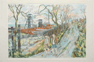 Lot 608 - After Tom McGuinness (1926-2006) "The allotments, Easington" Signed artist's proof, limited edition