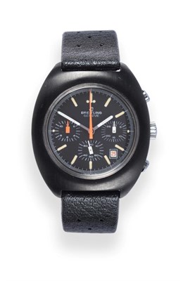 Lot 188 - A PVD Coated Calendar Chronograph Wristwatch, signed Breitling, model: Long Playing, ref:...