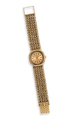 Lot 192 - A Lady's 18ct Gold Wristwatch, signed Patek Philippe, model:  Golden Ellipse, ref: 4172, circa...