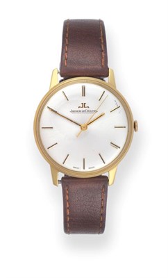 Lot 210 - An 18ct Gold Centre Seconds Wristwatch, signed Jaeger LeCoultre, circa 1965, (calibre K885)...