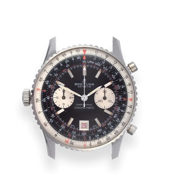 Lot 213 - A Stainless Steel Automatic Calendar Chronograph Wristwatch, signed Breitling, model: Chronomat...