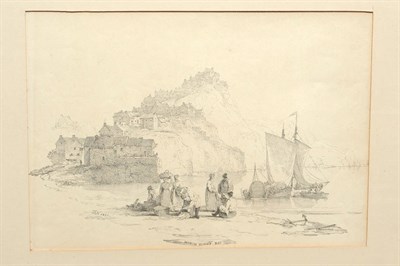 Lot 620 - Francis Nicholson OWCS (1753-1844) "Robin Hood's Bay" Signed with the artist's initials and...