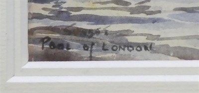 Lot 503 - Frederick William Scarborough (1860-1939)  ''London Bridge''  Signed, watercolour, together...