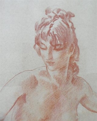 Lot 511 - Sir William Russell Flint (1880-1969) ''Nude'' (possibly Cecilia) Signed, red conte crayon...