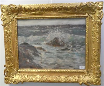 Lot 522 - James Charles (1851-1906) ''Capri seascape'' Monogrammed, with inscribed Leicester Galleries...