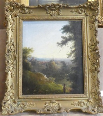 Lot 526 - Attributed to George Barret Sr. RA (c.1728-1784) Irish Landscape view of Bath Oil on canvas, 29.5cm