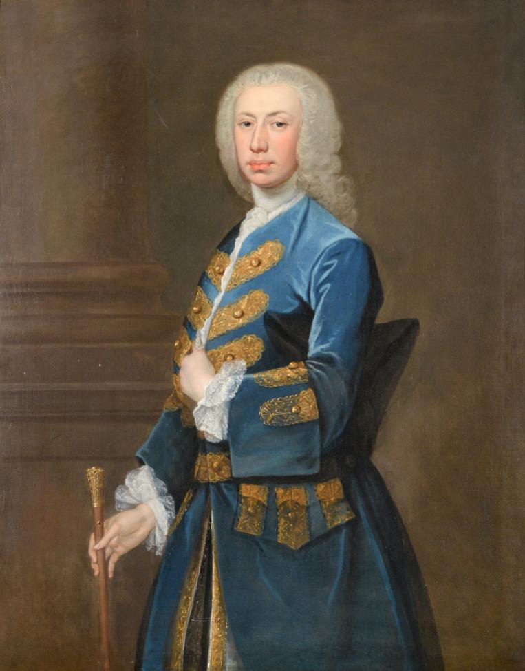 Lot 550 - Circle of Jean Baptiste Van Loo (1684-1745) French  Portrait of Henry, 4th Earl of...