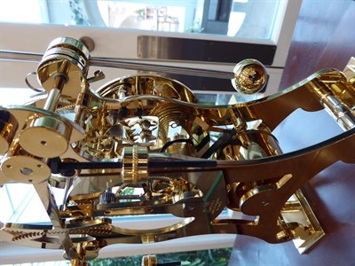 Lot 565 - A Limited Edition Grasshopper Escapement Skeleton Mantel Timepiece, signed Comitti of London,...