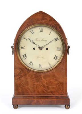 Lot 571 - A Mahogany Striking Table Clock with a Deadbeat Escapement, signed John Lacey, London, 1817, lancet