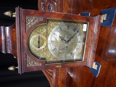 Lot 574 - ~ A George III Mahogany Striking Table Clock, signed Wm Fenton, Newcastle, circa 1770, inverted...