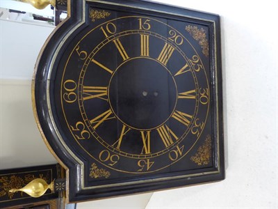Lot 583 - ~ A Good Chinoiserie Drop Dial Tavern Clock, signed Mark Hawkins, Bury St Edmunds, mid-18th...