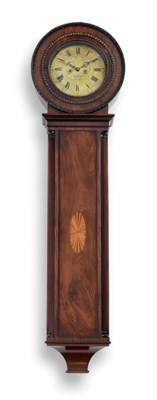 Lot 584 - ~ An Unusual Mahogany Eight Day Longcase Drop Dial Wall Clock, signed Porthouse, Darlington,...