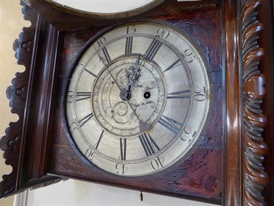 Lot 588 - ~ A George III Tear Drop Dial Centre Seconds Wall Timepiece with Deadbeat Escapement, signed...