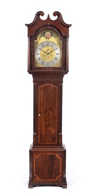 Lot 589 - ~ A Mahogany Eight Day Longcase Clock, signed John Weston, Wolsingham, circa 1780, swan neck...