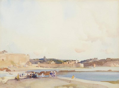 Lot 638 - Sir William Russell Flint RA, RWS, PRWS, ROI, RE, NS (1880-1969) "St Malo" Signed, extensively...